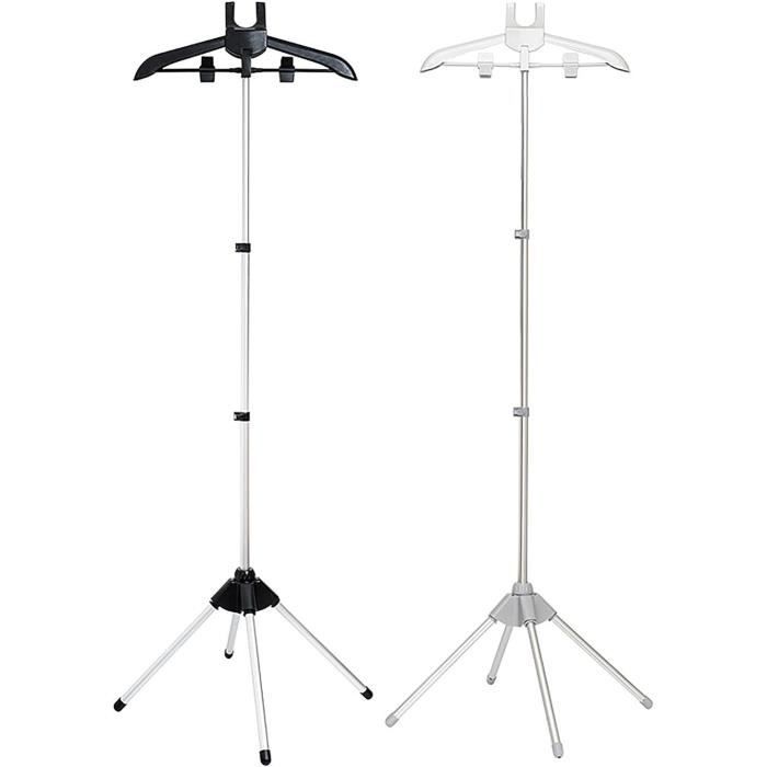 Cintres Vêtements En Aluminium Brabantia - Lot De 4 - Noir - Légers Et Anti-Marque