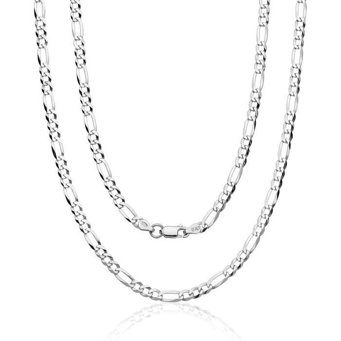 Gioielli Cha ne Maille Figaro Plate 4 4 Mm Argent Fin Sterling 925 gioielli-cha-ne-maille-figaro-plate-4-4-mm-argent-fin-sterling-925