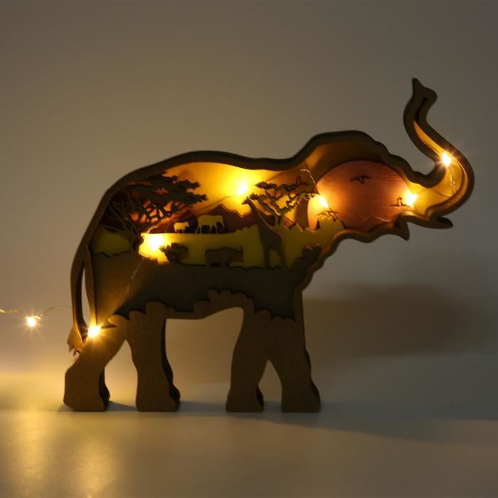 Ornement éléphantStatue d'éléphant de résine Naturelledécoration de la