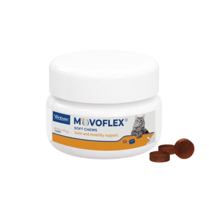 Complément articulaire - VIRBAC - Movoflex Chat 30 - Membrane coquille dœuf - Oméga‑3 krill - Bouchées appétentes Complément articulaire - VIRBAC - Movoflex Chat 30 - Membrane coquille dœuf - Oméga‑3 krill - Bouchées appétentes