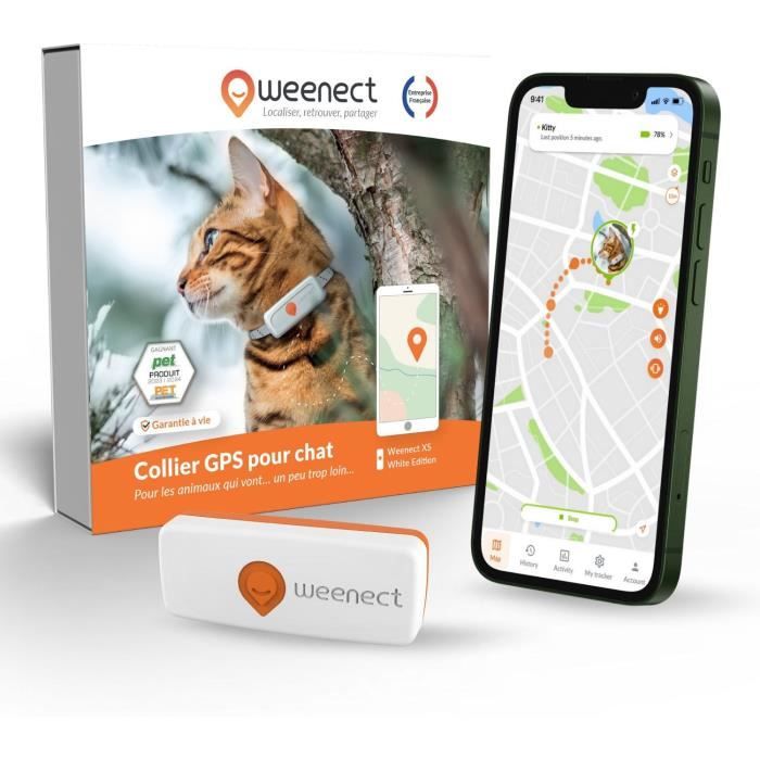 Traceur GPS pour Chat - Weenect XS (White Edition 2023)