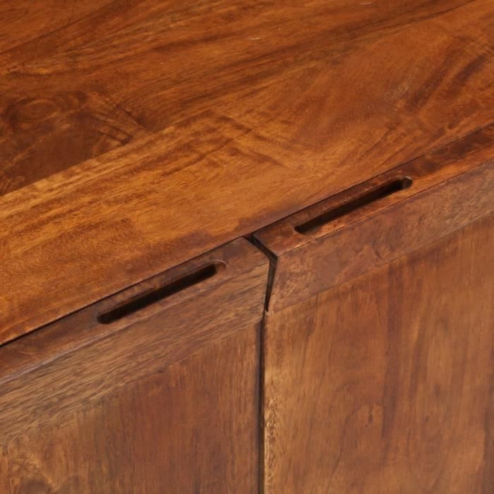 Placard Mexicain Corona En Pin Massif 80x40x170 Cm - Meuble De Rangement Avec étagères Ouvertes Et Armoire - Style Rustique - 5