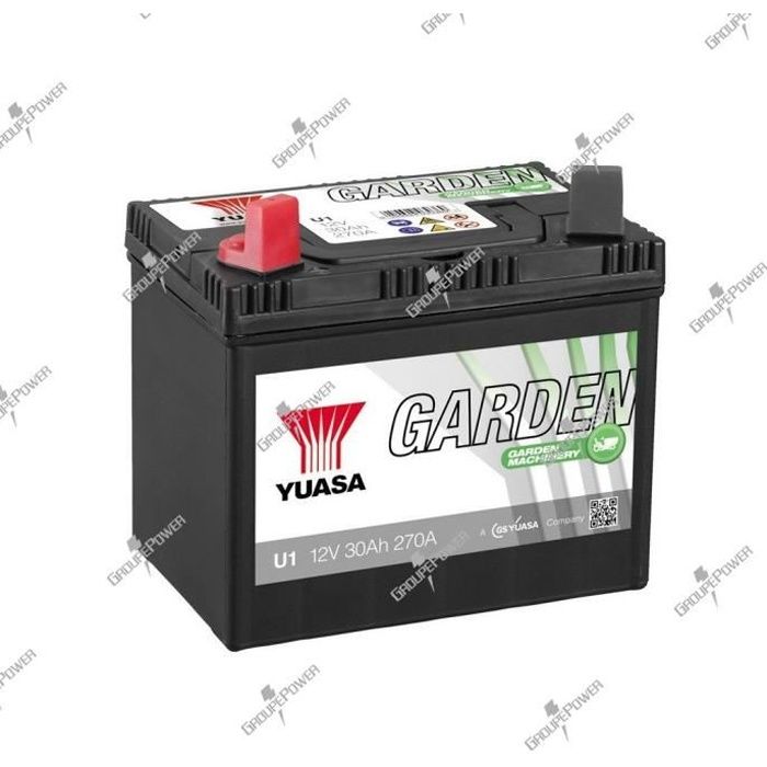 batterie tracteur tondeuse U1 12V 30Ah 270A Yuasa Garden