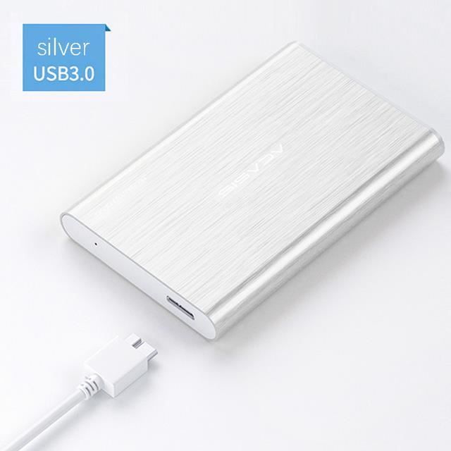 Disque dur externe,silver640 GoACASIS Disque dur externe HDD, 2 To, 1 To, 500 Go, USB 3.0