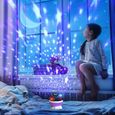 Veilleuse Enfant Etoile, Projection avec 9 Modes d'effet Lumineux et Rotation à 360° de Superbes Cadeau pour Enfant - Violet-1