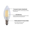 6X E14 Forme Bougie LED 4W Filament Ampoule LED Lampe Blanc Chaud 2700k Flame Bright Lampe 400LM Non Dimmable AC220-240V-1