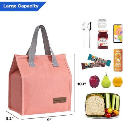 Sac Isotherme à Déjeuner Motif Damier Rose - Réutilisable, Bandoulière Réglable, Dimensions 23x13x20 Cm