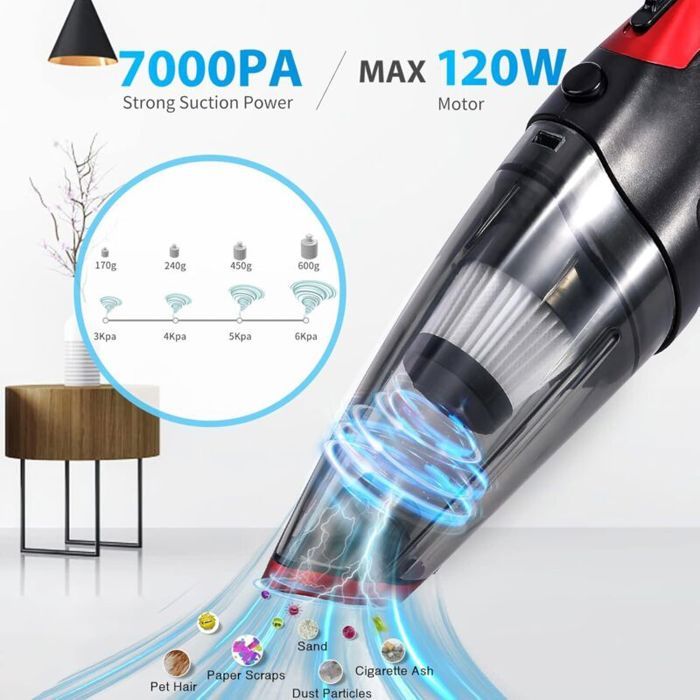 Aspirateur à main sans fil PZCC Rechargeable USB Puissant — free download