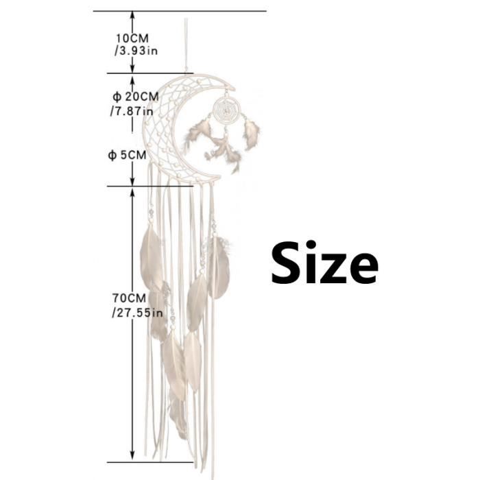 Acheter Décoration Murale Bohème En Macramé Tissé, Attrape-rêves Lune Et étoile Avec Long Pompon, En Coton, Faite à La Main, Décoration Pour Chambre D'enfant, Dortoir