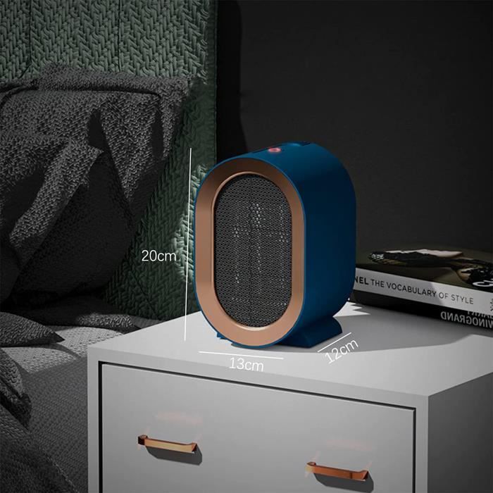 Radiateur Soufflant En Céramique Portable 800W - Chauffage Rapide Pour Salle De Bain, Salon, Chambre Et Bureau