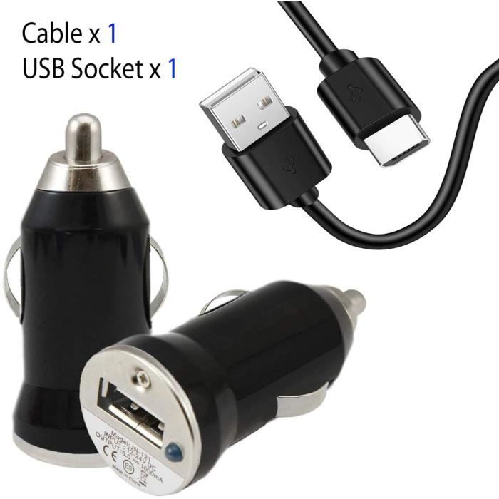 Chargeur allume-cigare avec câble USB-C /USB-C - Cdiscount Auto