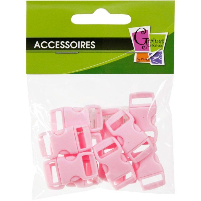 10 Fermoirs Clips Plastique Noir 3x1.5cm Créacord - Idéal Création Bijoux, Cordes