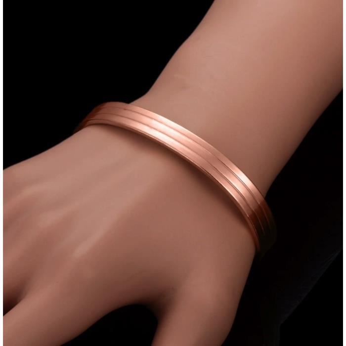 Bracelet Magnétique En Cuivre Genre Torque - Bracelet Magnétisé Aimanté - Vital Confiance Est Spécialiste Officiel En Bracelets Et Bijoux Magnétiques