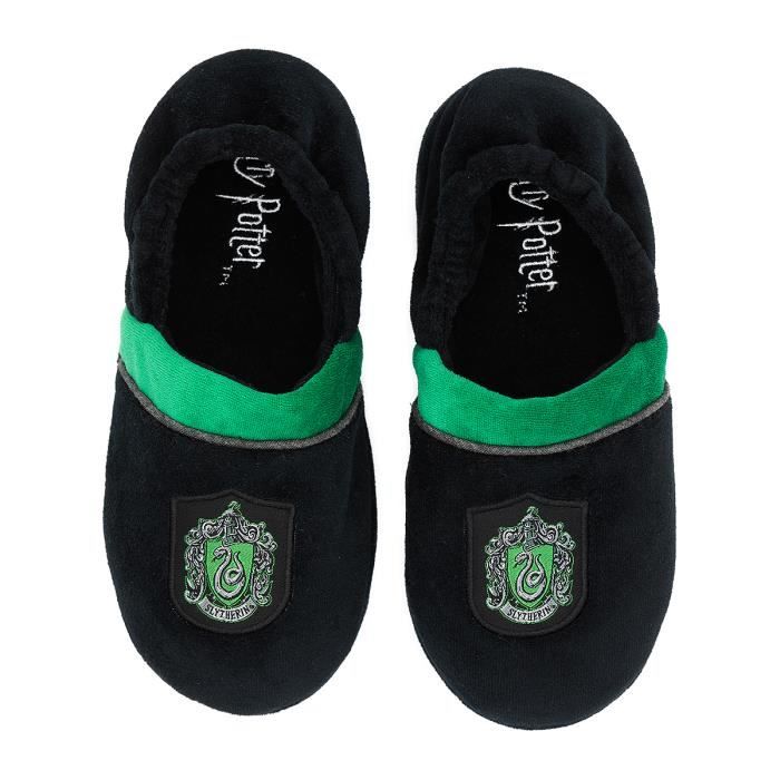 Chaussons Harry Potter Serpentard - Vert Foncé - Taille 30-32 - 100% Polyester - Cadeau Fan De Harry Potter