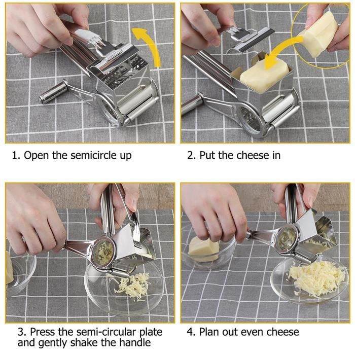 2 Pack Râpe à Fromage en Acier Inoxydable à Main pour Chocolat Citron Ustensile de Cuisine Multi-Usage