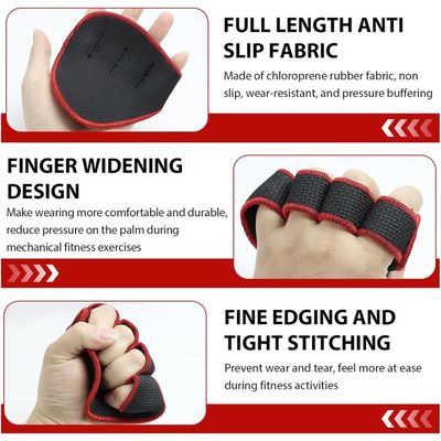 Paire De Coussins De Préhension Néoprène – Grip Pads Antidérapants Pour Musculation, Alternative Aux Gants, Taille Unique