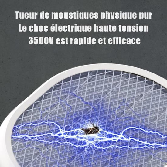 Raquette anti-moustique Choc Électrique, 100% Efficace