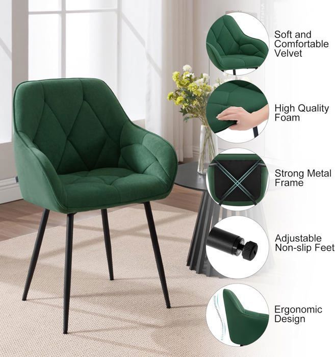 TecTake ® Lot de 2 Chaises de Salle à Manger Chaise Coque Moderne Chaise Ergonom