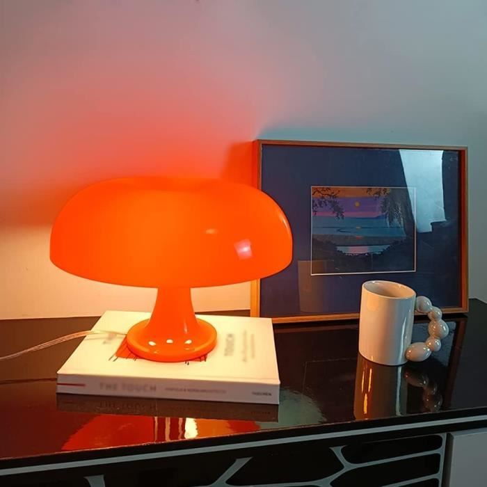 Lampe champignon orange