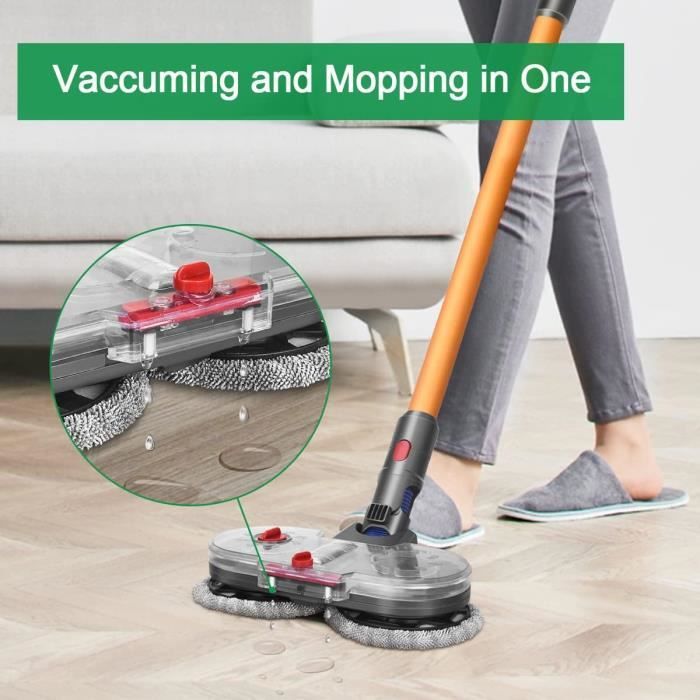 Tête De Brosse Humide/sèche Pour Dyson - Compatible V7 V8 V10 V11 V15, Avec Lumière Verte, Pour Sols Durs - 7