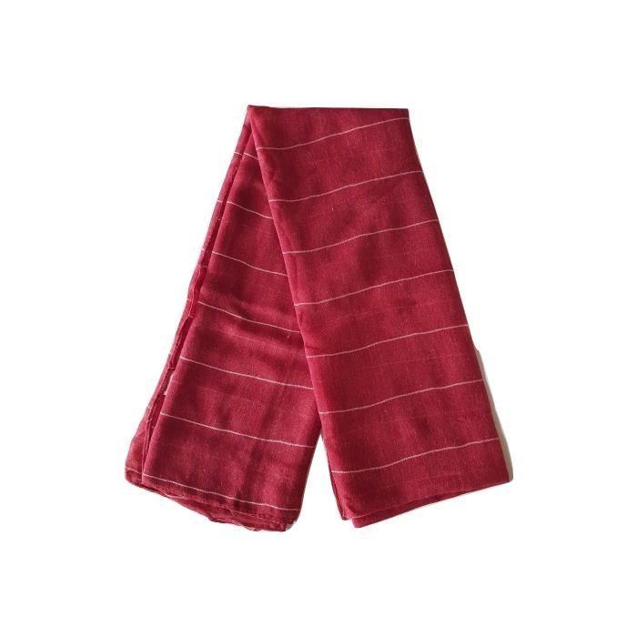Foulard MANOUKIAN 100% Coton - Imprimé Floral Marine/rouge/blanc - 90x180 Cm - Neuf Avec étiquettes