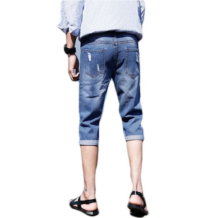 Pantacourt en jean homme 2025