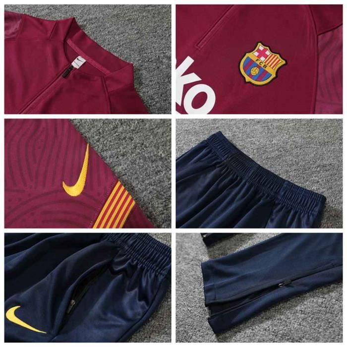 Nouveau Survetement Barcelona Barca Maillot de Foot Survet Barcelona Barca Kit 2020 2021 Pas Cher pour Homme Cdiscount Sport