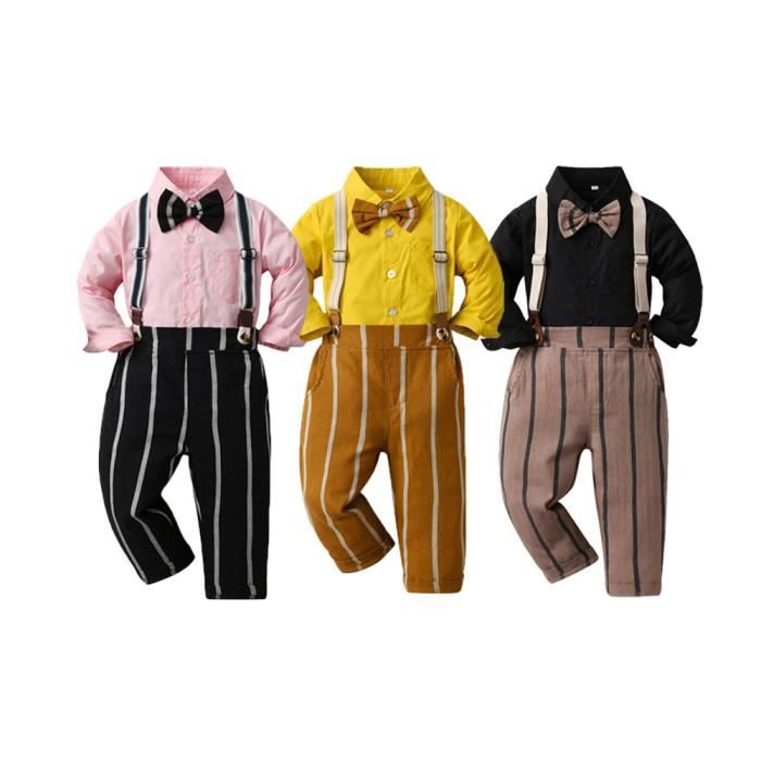 Ensemble de V tement Gar on 2 pi ces en Coton 9 Mois 12 Ans Rayures