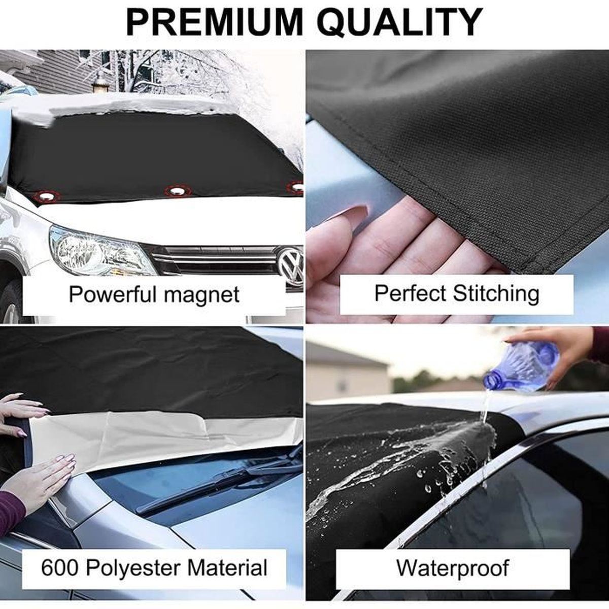 Protege Pare Brise Givre Compatible avec Opel Meriva Vivaro Zafira Corsa VXR Pare Soleil Voiture Pare Brise Repliable Bâche Pare Brise Hiver BâChe Pare Brise Protection MagnéTique