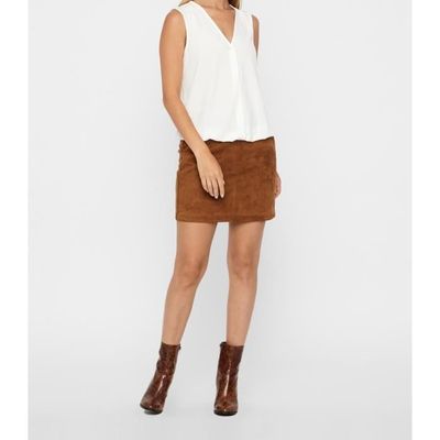 Jupe Mi-longue Rouge Vero Moda Femme - 2412199-rouge0
