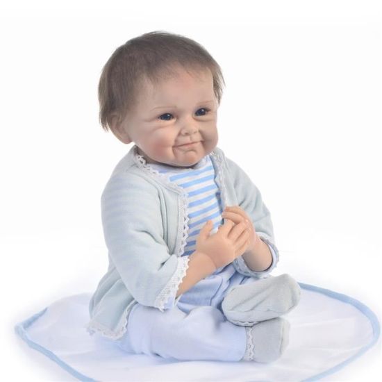 Bebes Reborn De Silicone Vrai Garcon Bebe Vivant Nouveau Ne Poupees 22 Pouces 55cm Offre Speciale Enfants Cdiscount Jeux Jouets