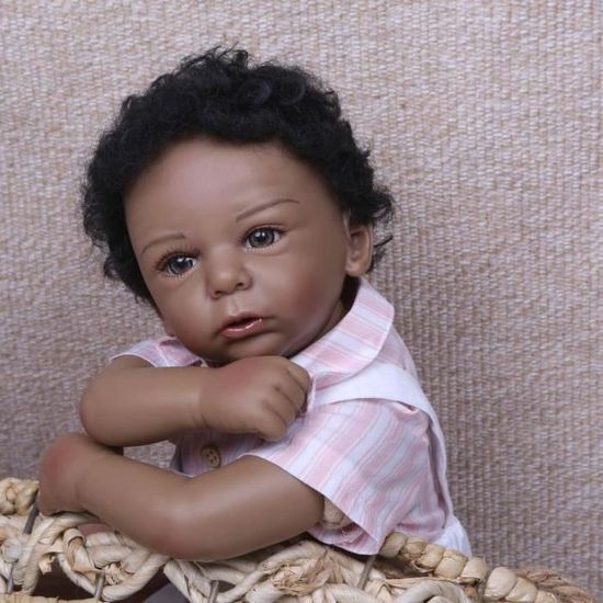 Npk Nouvelle Peau Noire Bebe Afro Americain Poupees Infantile Petite Enfance Les Accessoires Cdiscount Jeux Jouets
