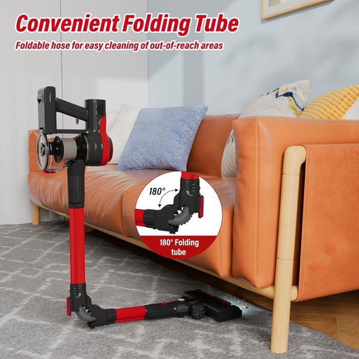 Test : Aspirateur Balai Sans Fil 20000pa, Puissant Et Autonome