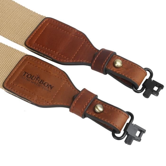 Kaki - Accessoires de chasse Tourbon, sangle'épaule et ceinture de fusil de  chasse en cuir avec boucle en lai - Cdiscount Sport