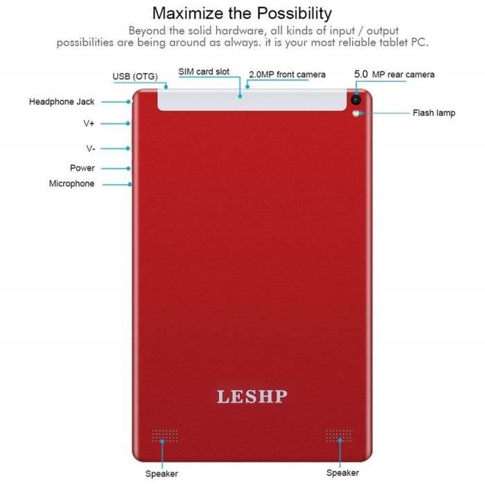 ® 2+32G 3G Tablette Tactile Double SIM Card3