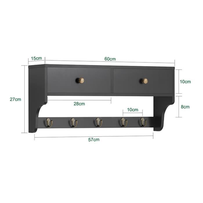 SoBuy FRG178-W Portemanteau Étagère murale Porte-manteau salle de bain SoBuy FRG178-W Portemanteau Étagère murale Porte-manteau salle de bain