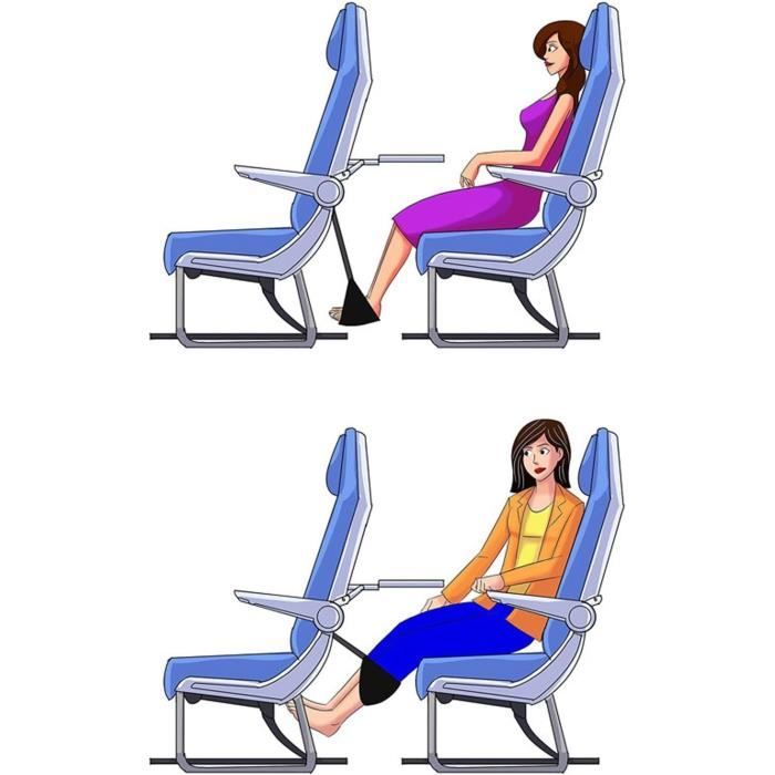 DGMI Repose-Pieds Avion Hamac Portable Réglable - Soulage Jambes Et Dos En Voyage, Bureau Et Voiture