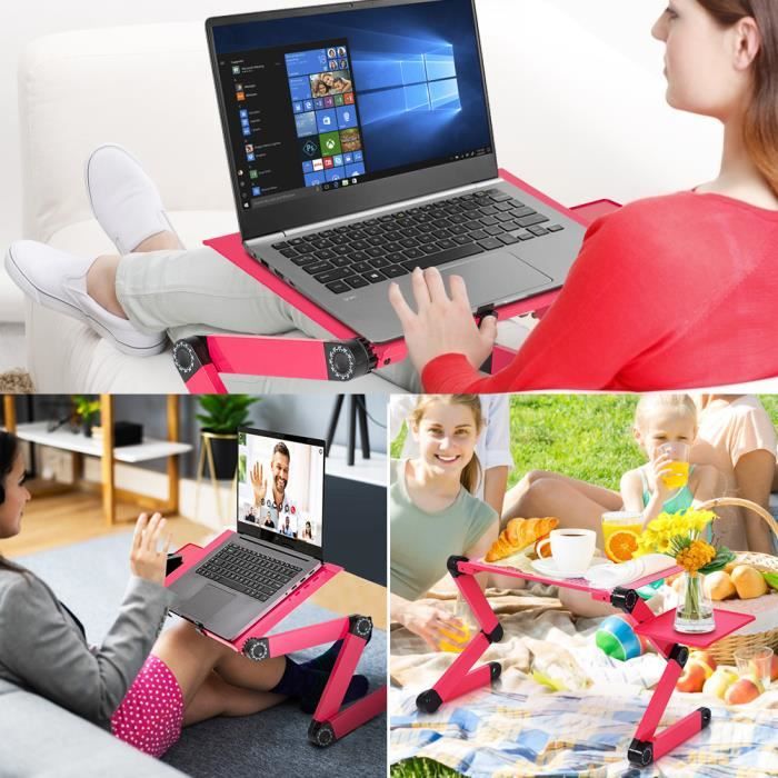 Support de table pour ordinateur portable de bureau portable avec support  pour souris, canapé-lit (rouge) Bon Matériel - Cdiscount Informatique
