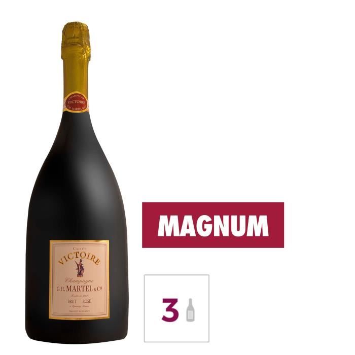 GH MARTEL Victoire Champagne Brut - Rosé - 1,5 l x 3