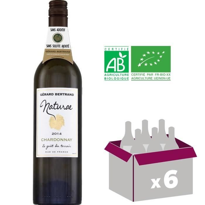 Naturae Chardonnay Bio 2015 Vin du Sud Ouest - Blanc - 75cl - IGP x6