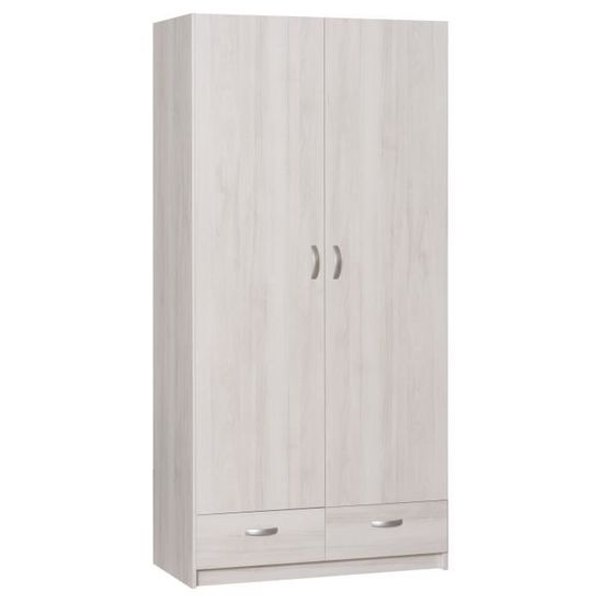 Armadio Camera Space Stile Contemporaneo - Bianco, 3 Ripiani, 175x40x41cm - Foto 9