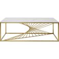 Table basse Art effet marbre 140x70cm Kare Design - Salon - Jaune - Contemporain - Design-0