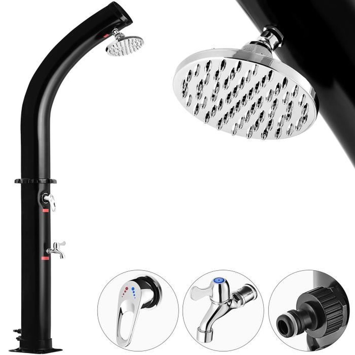 Monzana Douche de jardin solaire 20 L Bow Douche solaire Douche de