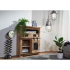 MASSIVMOEBEL24 Buffet industriel - Fer et Bois massif de manguier laqué - RAILWAY #152