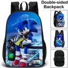 WASDK Sac d'école double face Sonic sonic sac à dos d'école primaire
