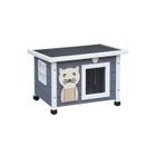 BB LOISIR Maison pour chat - Filix - 53x45x43cm - Toit pliable - Bois massif - Résistante aux intempéries