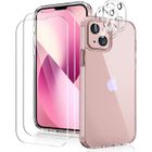 RASENA Coque iPhone 12 - Transparent - Ultra mince - Protection écran et caméra - 2 pièces verre trempé