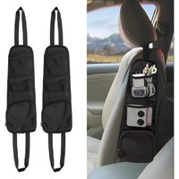 2PCS Car Seat Storage Hanging Bag,Multi-Pocket Seat Side Organizer, Car Multifunctional Storage Mesh Net Pocket,Hold Mobile Phone