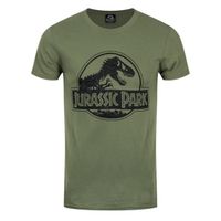 Jurassic Park T-Shirt Mono Logo Homme Vert