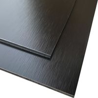 Panneau Composite Aluminium Brossé Noir et Cuivre Reversible 3mm 200 x 600 mm